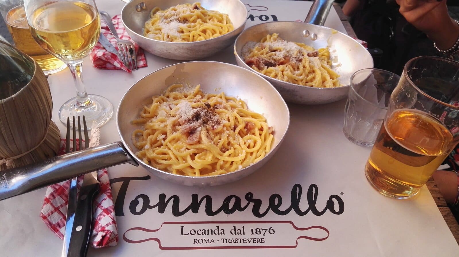 Plat de pasta carbonara